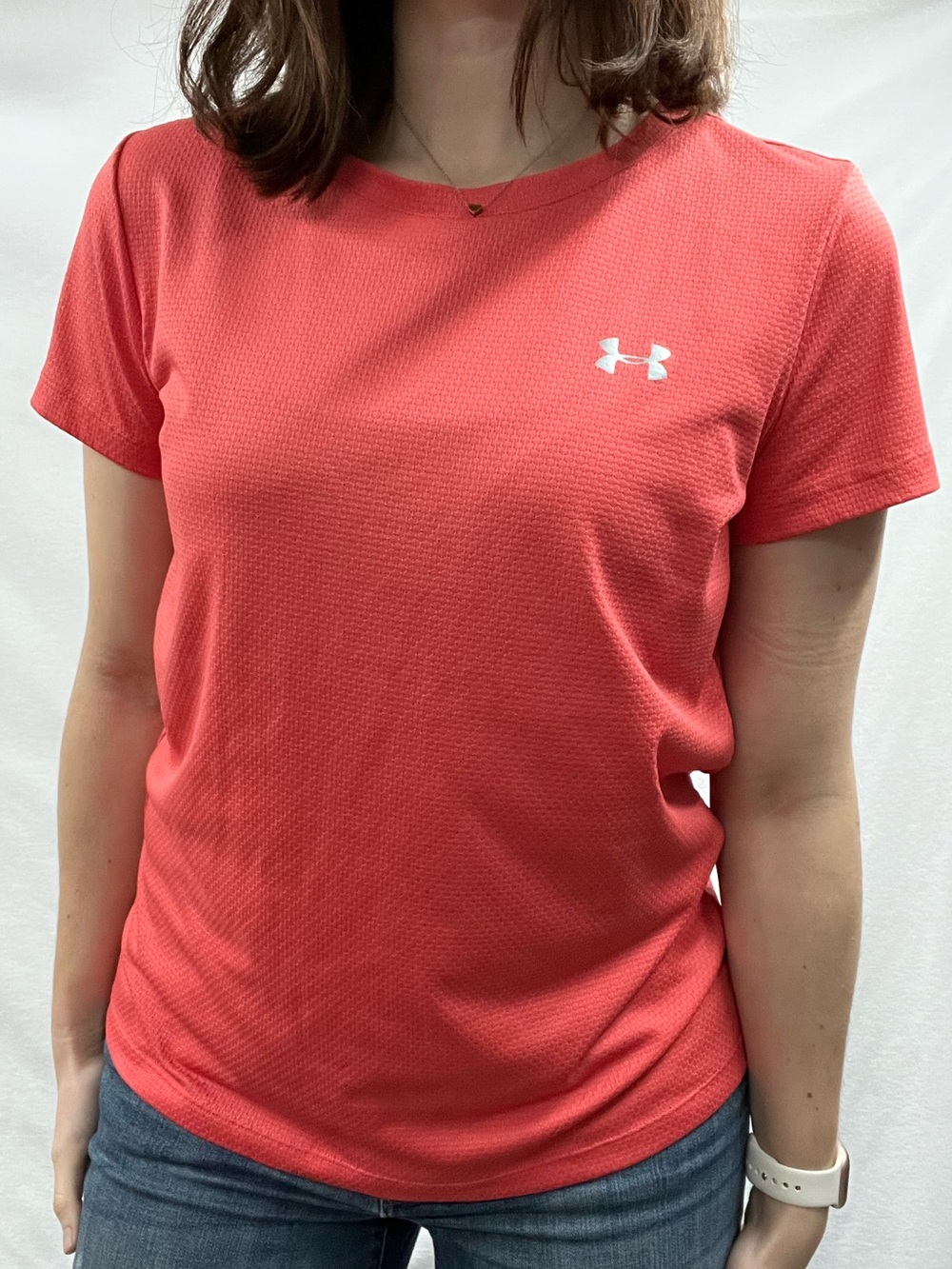 Under Armour Women's Coral-Red Short Sleeve Tech Tee
